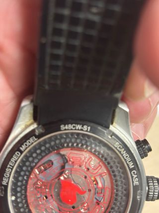 Reloj Bultaco Cronógrafo Negro/Plata sin funcionar