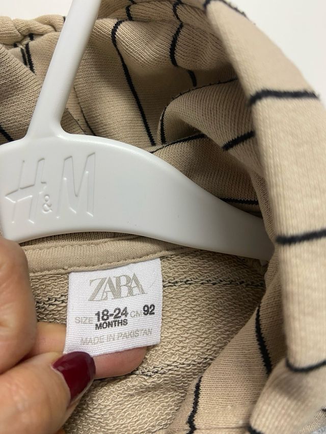 Sudadera Zara Rayas 18-24m (92cm)