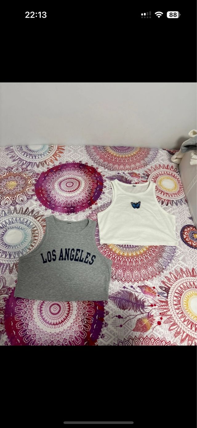 2 Tops Mujer: Los Angeles y Mariposa