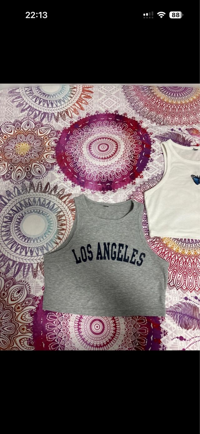 2 Tops Mujer: Los Angeles y Mariposa