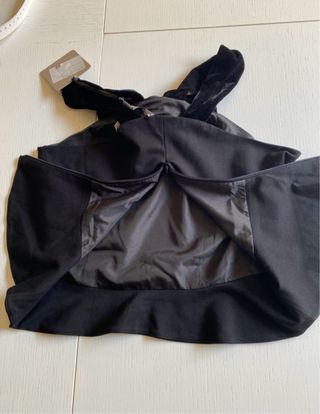 Top elegante SILVIAN HEACH nero con fiocco