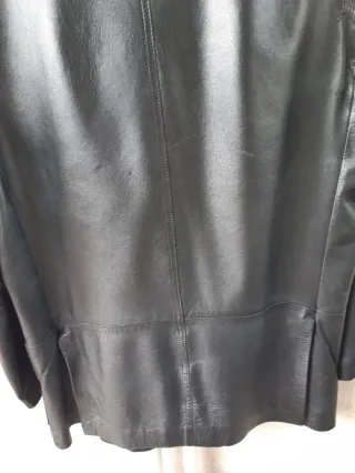 Bellissima giacca vera pelle nera foderata