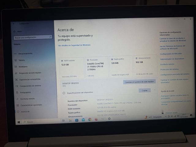 Portátil Lenovo Ideapad 320 Core i7 1TB 12GB RAM