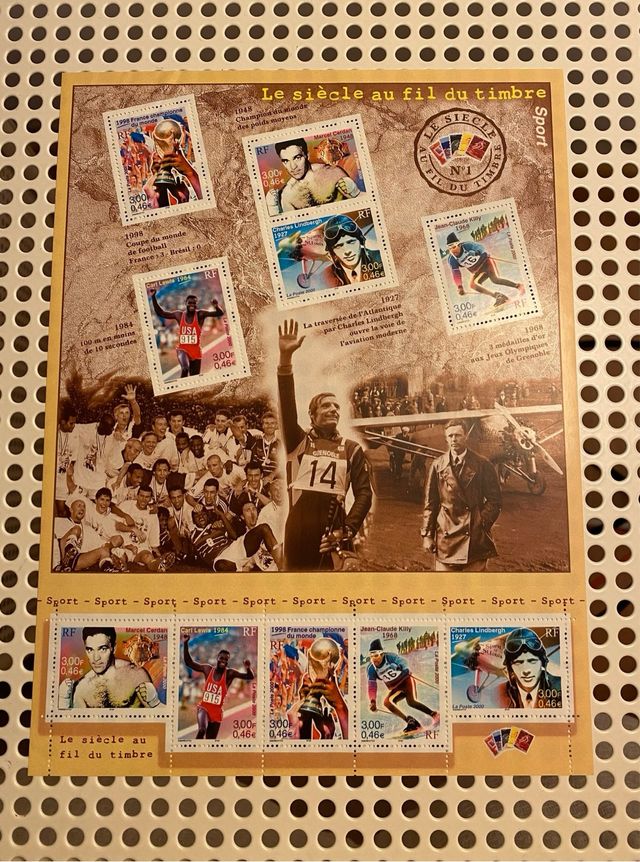 Plancha sellos Francia El siglo a través del sello