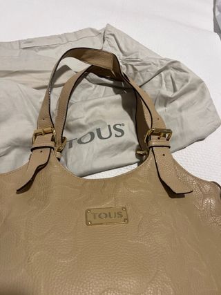 Bolso Tous Piel Grabada Beige