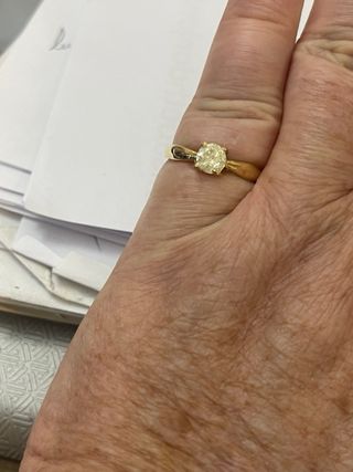 Anillo Oro 18k Diamante 0.51 ct SI2/J Minado