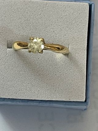Anillo Oro 18k Diamante 0.51 ct SI2/J Minado