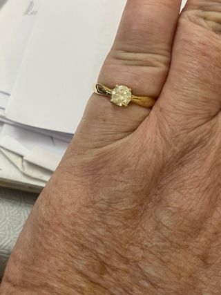 Anillo Oro 18k Diamante 0.51 ct SI2/J Minado