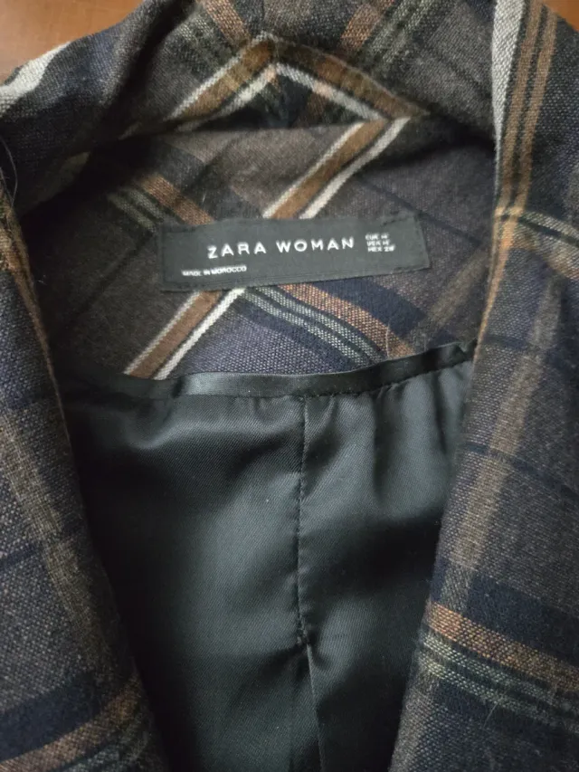 Falda Zara cuadros lana