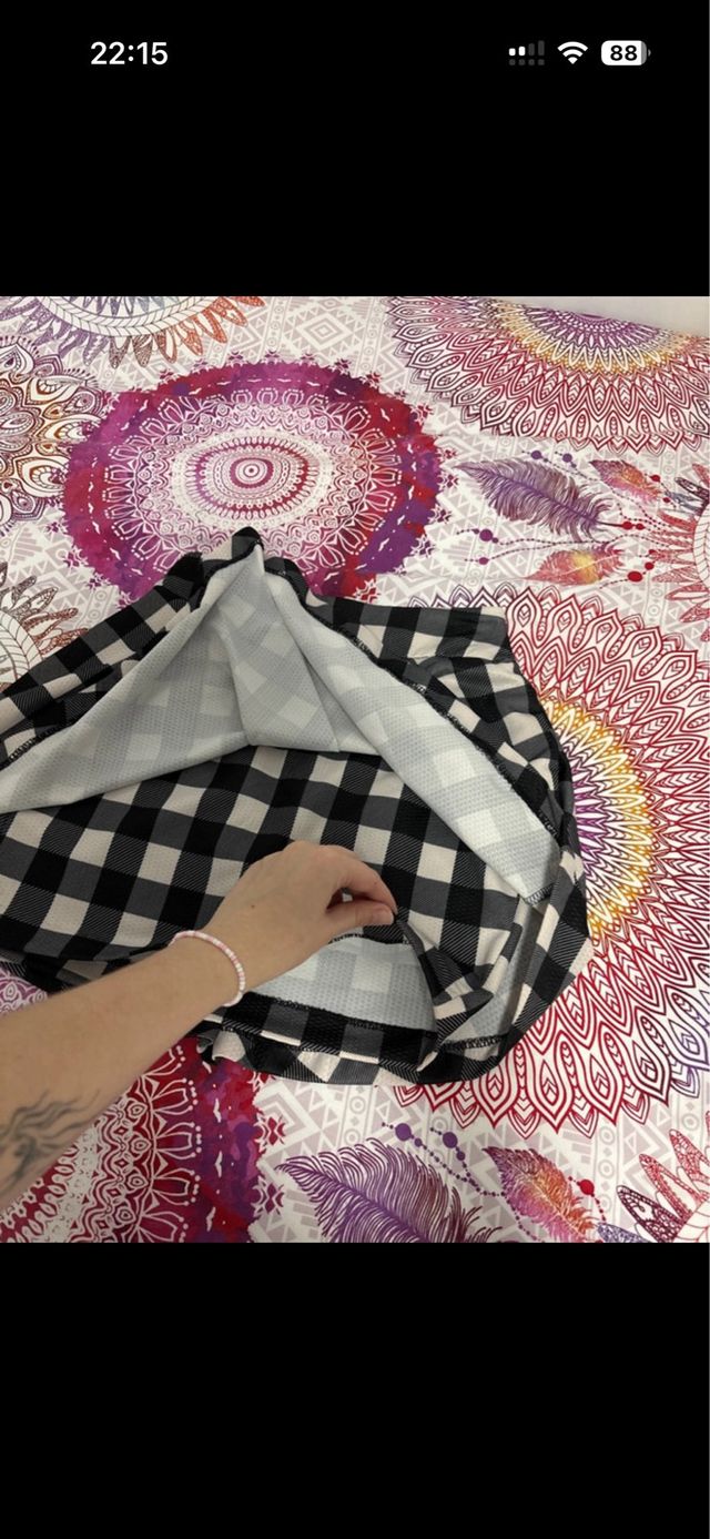 Minifalda a cuadros blanco y negro