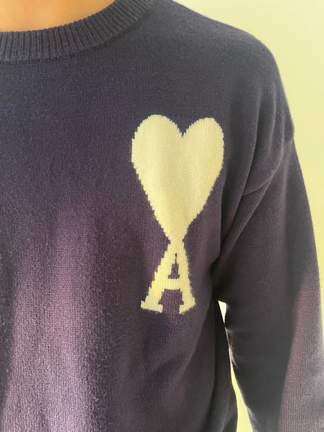 Suéter AMI Paris Ami De Coeur Azul Talla M