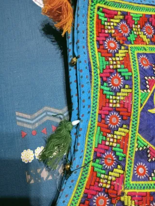 Bolso artesanal bordado elefante