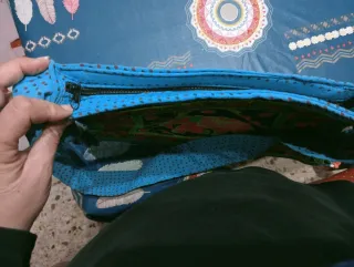Bolso artesanal bordado elefante