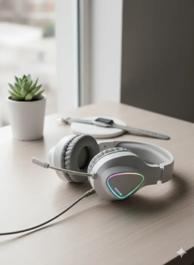 Auriculares Gaming Blancos MARSGAMING