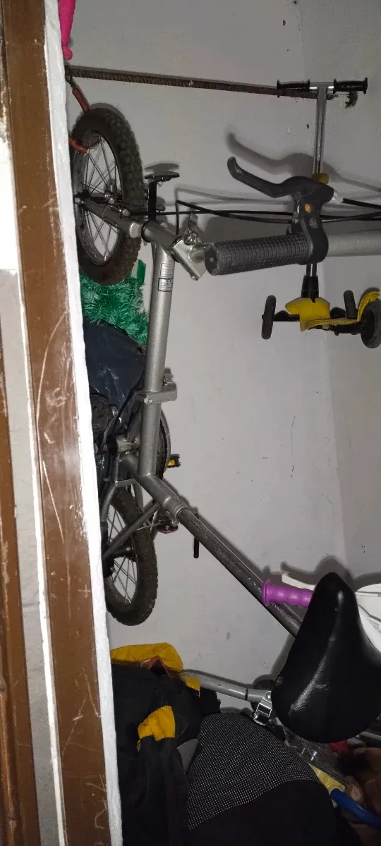 Bicicleta plegable plateada