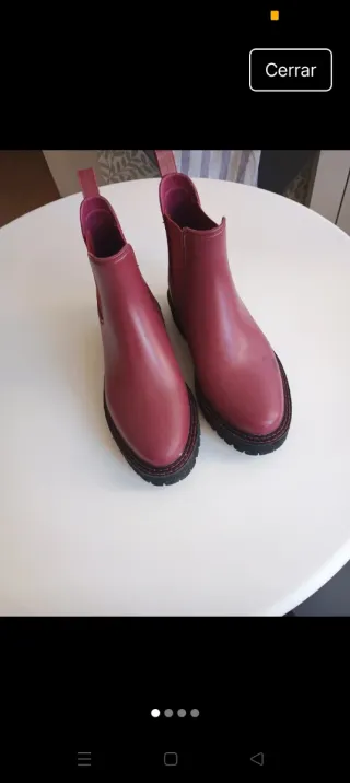 Botas chelsea burdeos