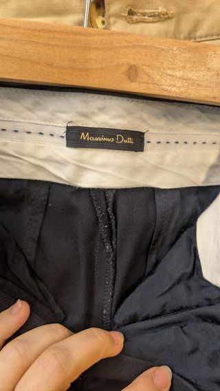 Pack 2 Pantalones Massimo Dutti azul marino.