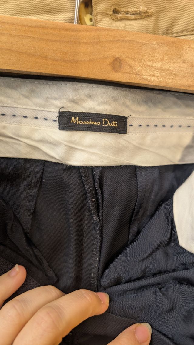 Pack 2 Pantalones Massimo Dutti azul marino.