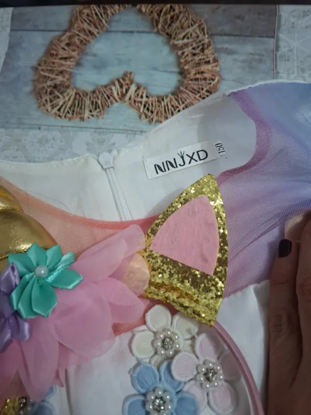 Vestido Unicornio Arcoíris Talla 6