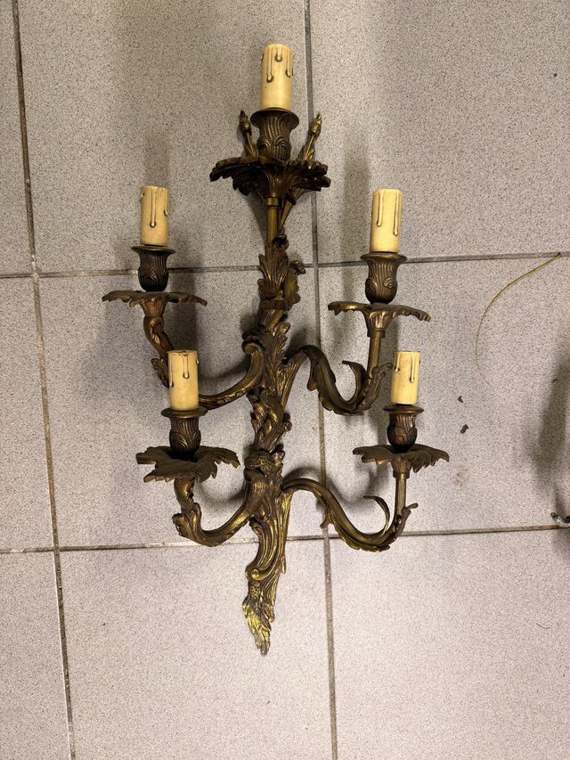 Coppia Applique Bronzo Anticato