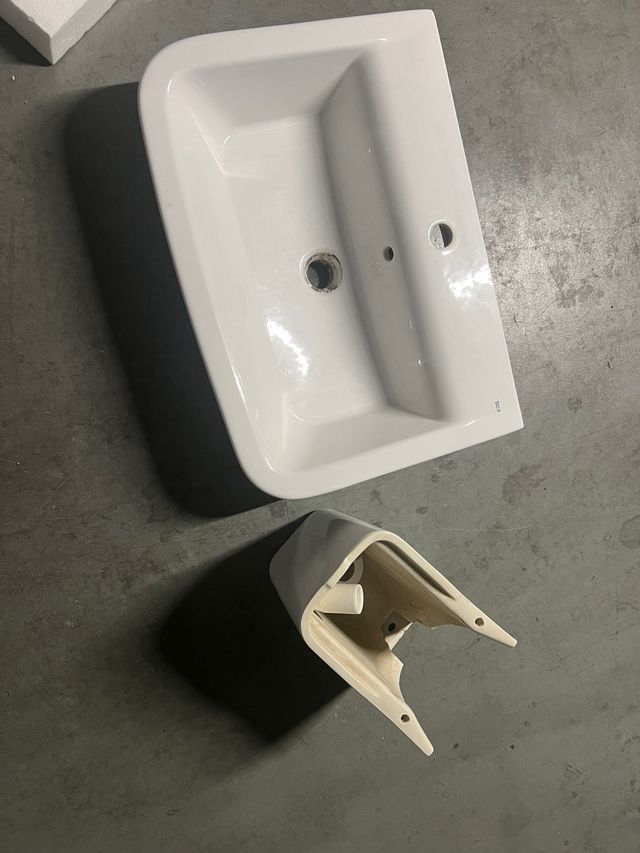 Lavabo de porcelana blanco