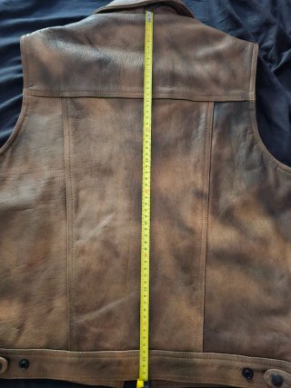 Chaleco de cuero marrón talla M
