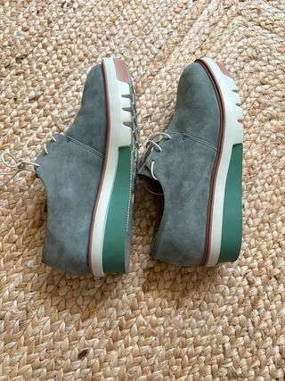 Zapatos Camper Mujer Grises y Verdes