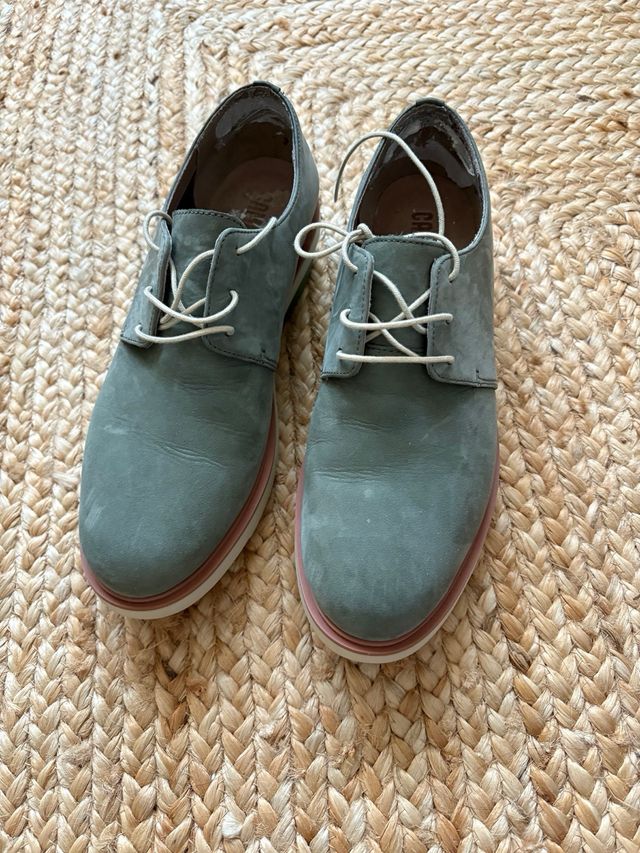 Zapatos Camper Mujer Grises y Verdes