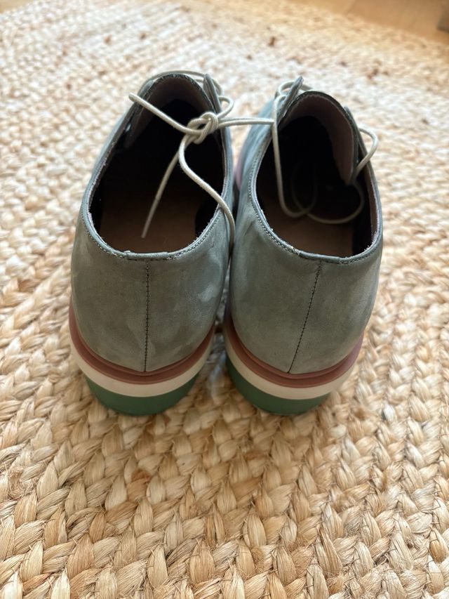 Zapatos Camper Mujer Grises y Verdes