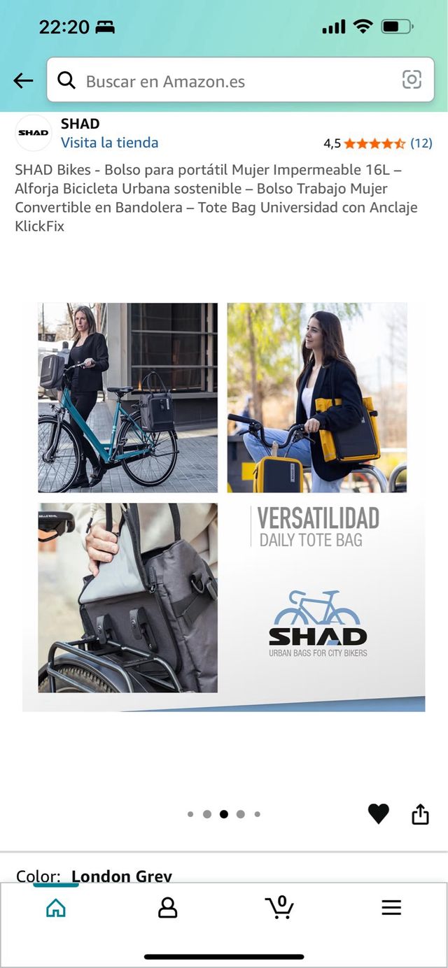 Bolso SHAD Mujer Impermeable 16L