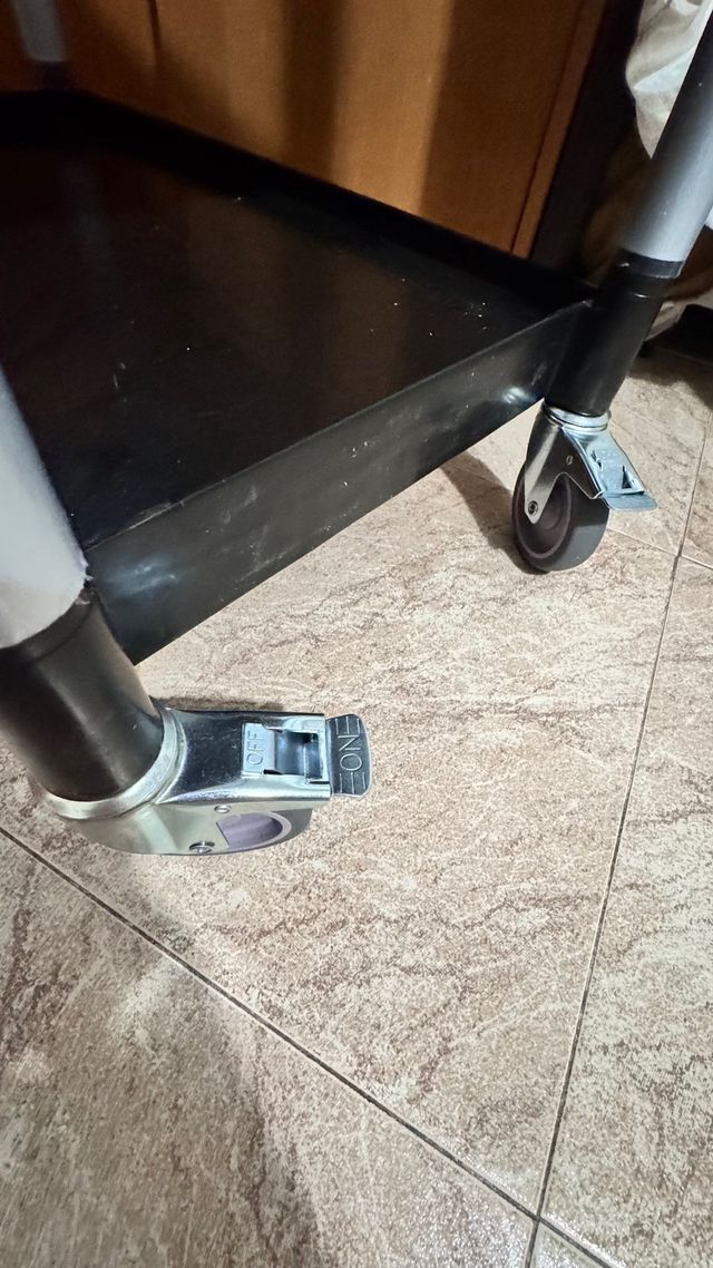 Carrito Auxiliar VEVOR de 3 Niveles Negro