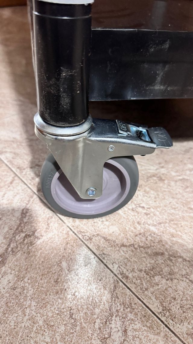 Carrito Auxiliar VEVOR de 3 Niveles Negro