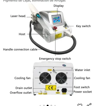 Máquina láser eliminación tatuajes y arrugas