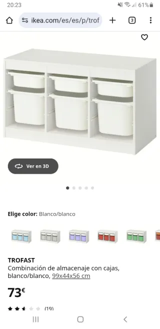 Mueble Almacenaje IKEA Blanco