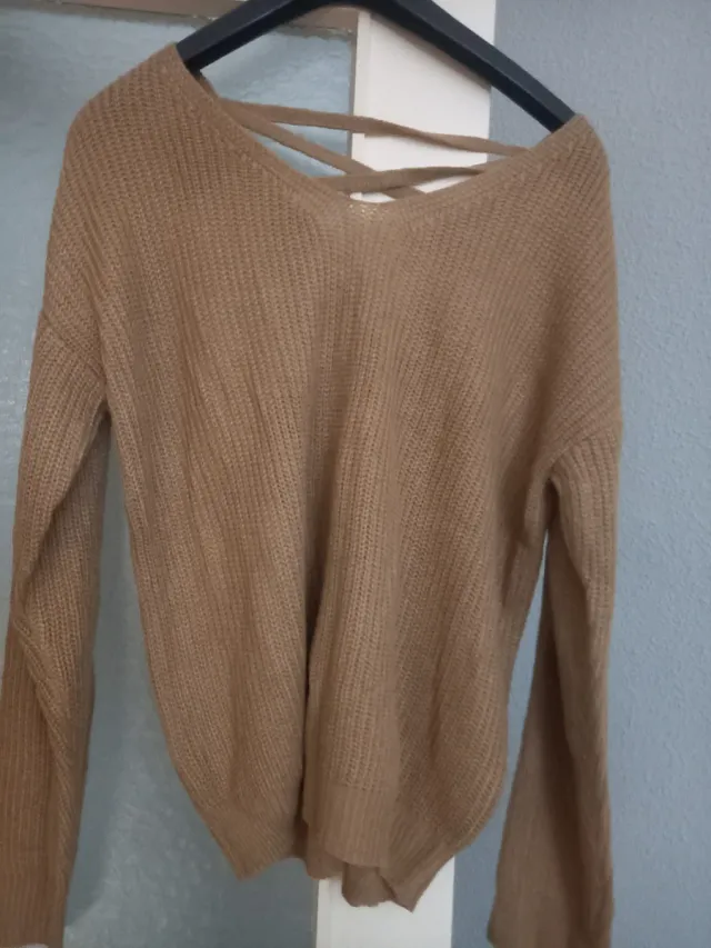 Jersey punto trenzado con cordones