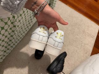 Zapatillas Adidas Superstar Doradas Blancas