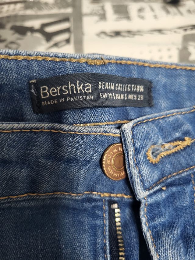 Pantalón tejano Bershka azul T-38