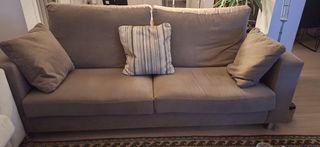 Sofá de 2 plazas tela beige