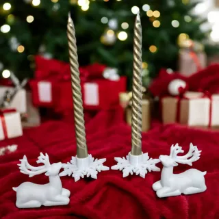 Portacandele fiocco di neve set da 3