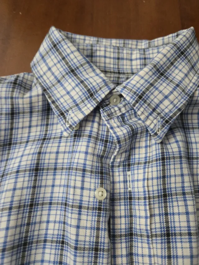 Camisa Polo Ralph Lauren cuadros azul y blanco