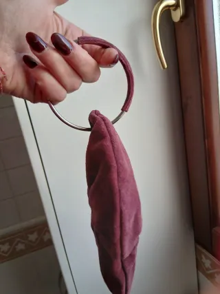 Borsetta camoscio bordeaux