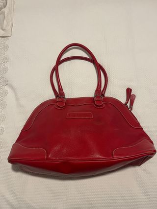 Bolso de piel Guy Laroche rojo