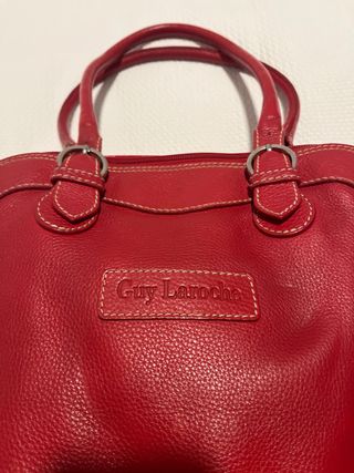 Bolso de piel Guy Laroche rojo