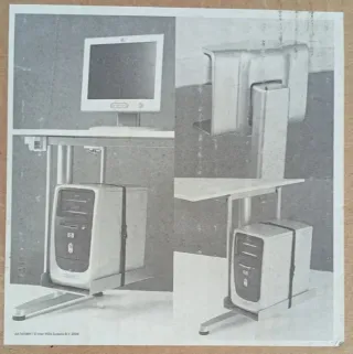 Soporte metálico para ordenador de sobremesa