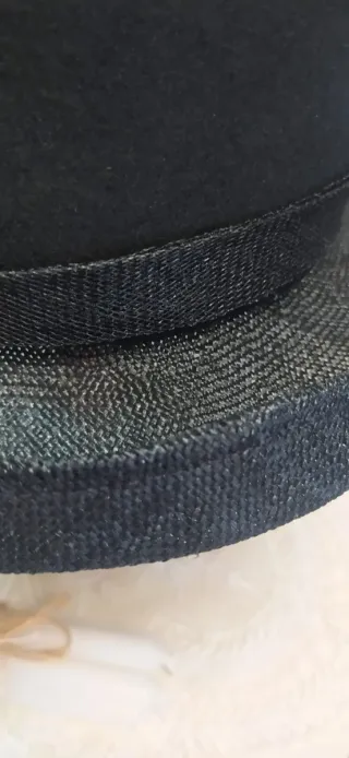 Cappello donna anni '60 nero e bianco