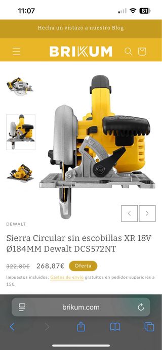 Sierra Circular DeWalt XR