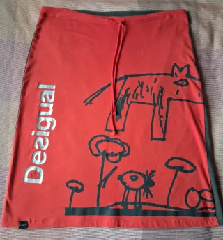 Falda Desigual Talla S Estampada Verano