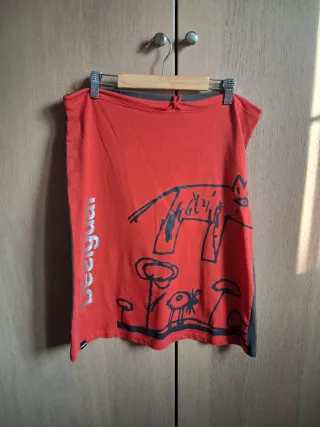 Falda Desigual Talla S Estampada Verano