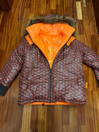 Plumífero Guts & Love reversible naranja