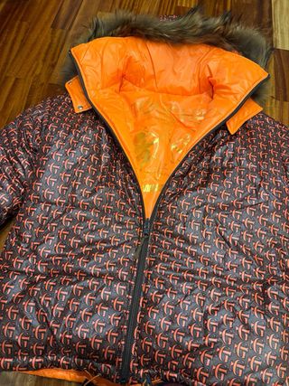 Plumífero Guts & Love reversible naranja